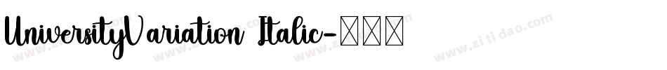 UniversityVariation Italic字体转换